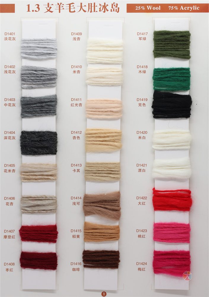 1.3NM/2.5NM/5.5NM/7.8NM Wool-blend Belly Icelandic Acrylic Yarn