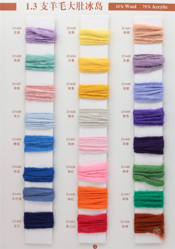 1.3NM/2.5NM/5.5NM/7.8NM Wool-blend Belly Icelandic Acrylic Yarn