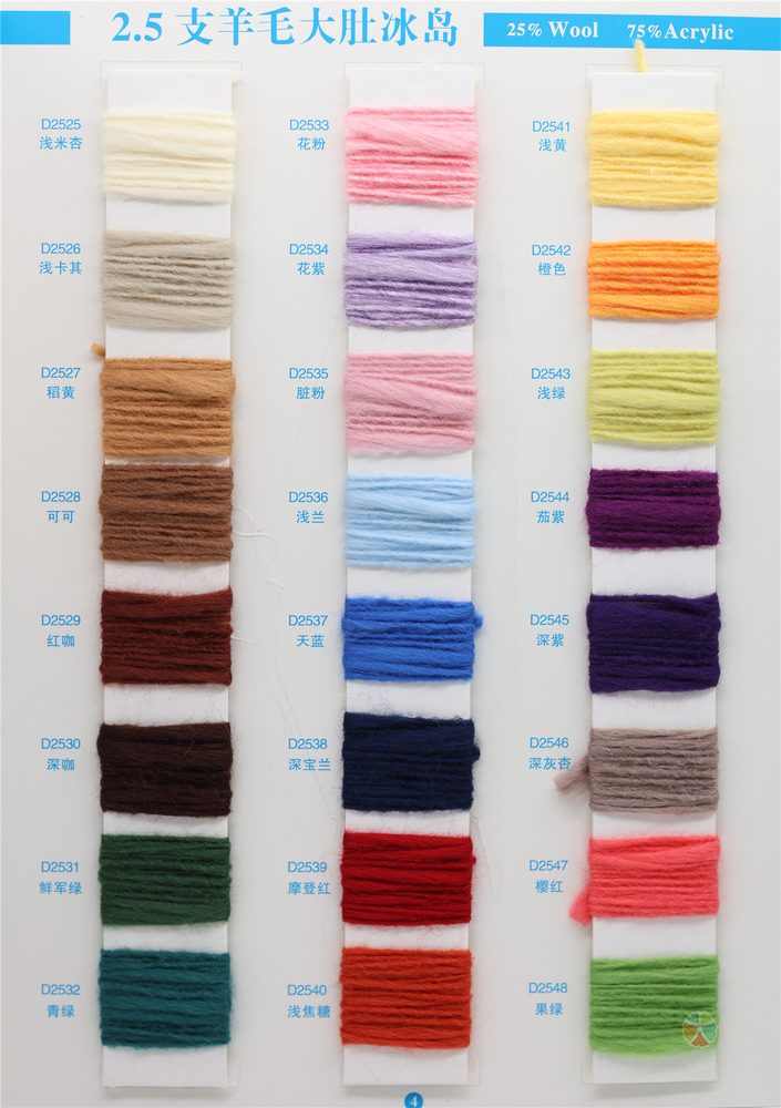 1.3NM/2.5NM/5.5NM/7.8NM Wool-blend Belly Icelandic Acrylic Yarn