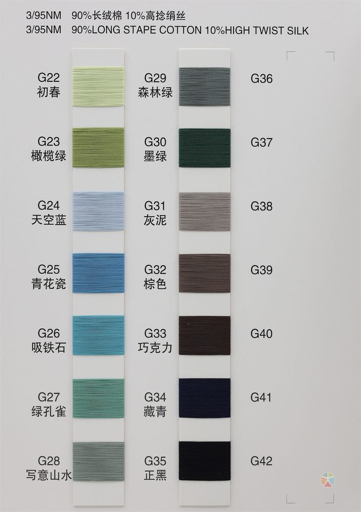 95NM High-Twist Silk Cotton Spun Silk Yarn