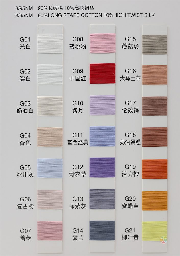 95NM High-Twist Silk Cotton Spun Silk Yarn