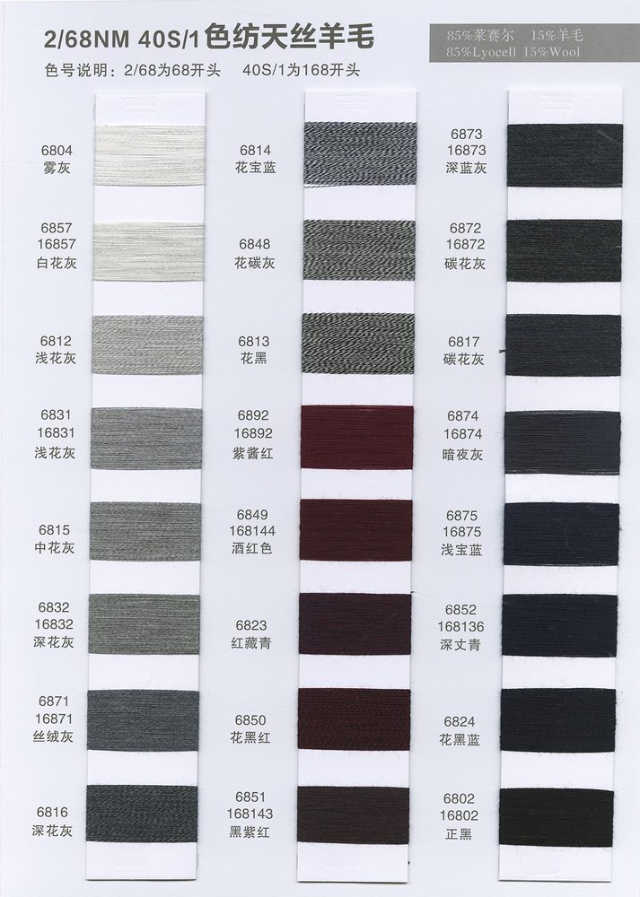 68NM Color-spun Tencel Wool Spring-Summer Yarn