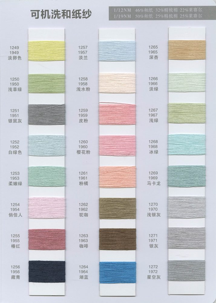 12NM/19NM Machine-Washable Washi Yarn Spring-Summer Yarn
