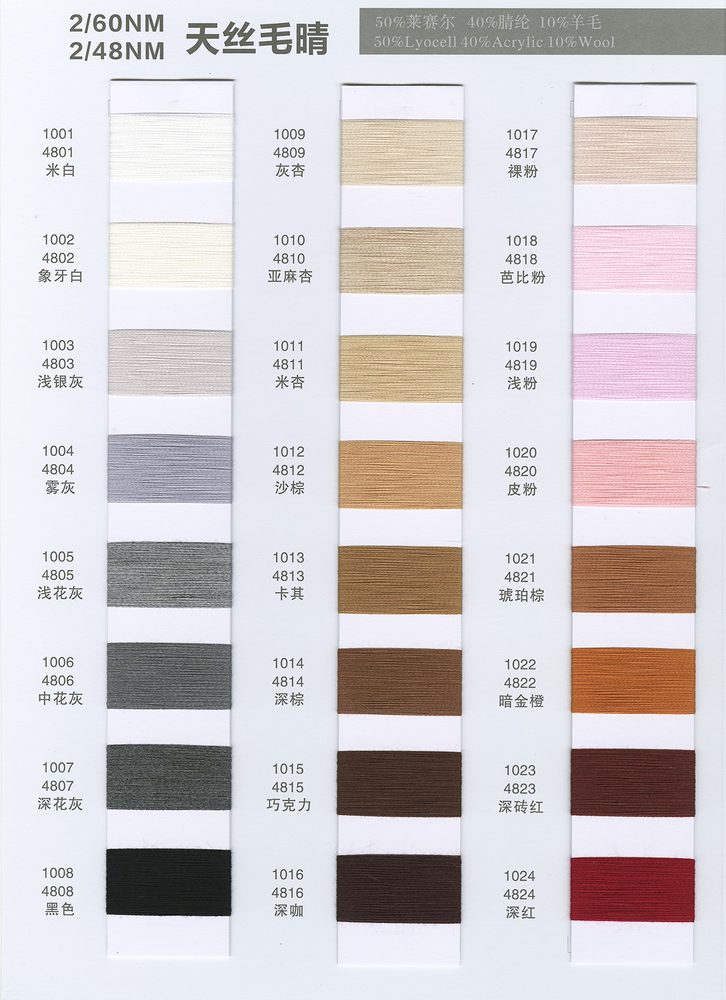 48NM/60NM Tencel Wool-Acrylic Spring-Summer Yarn